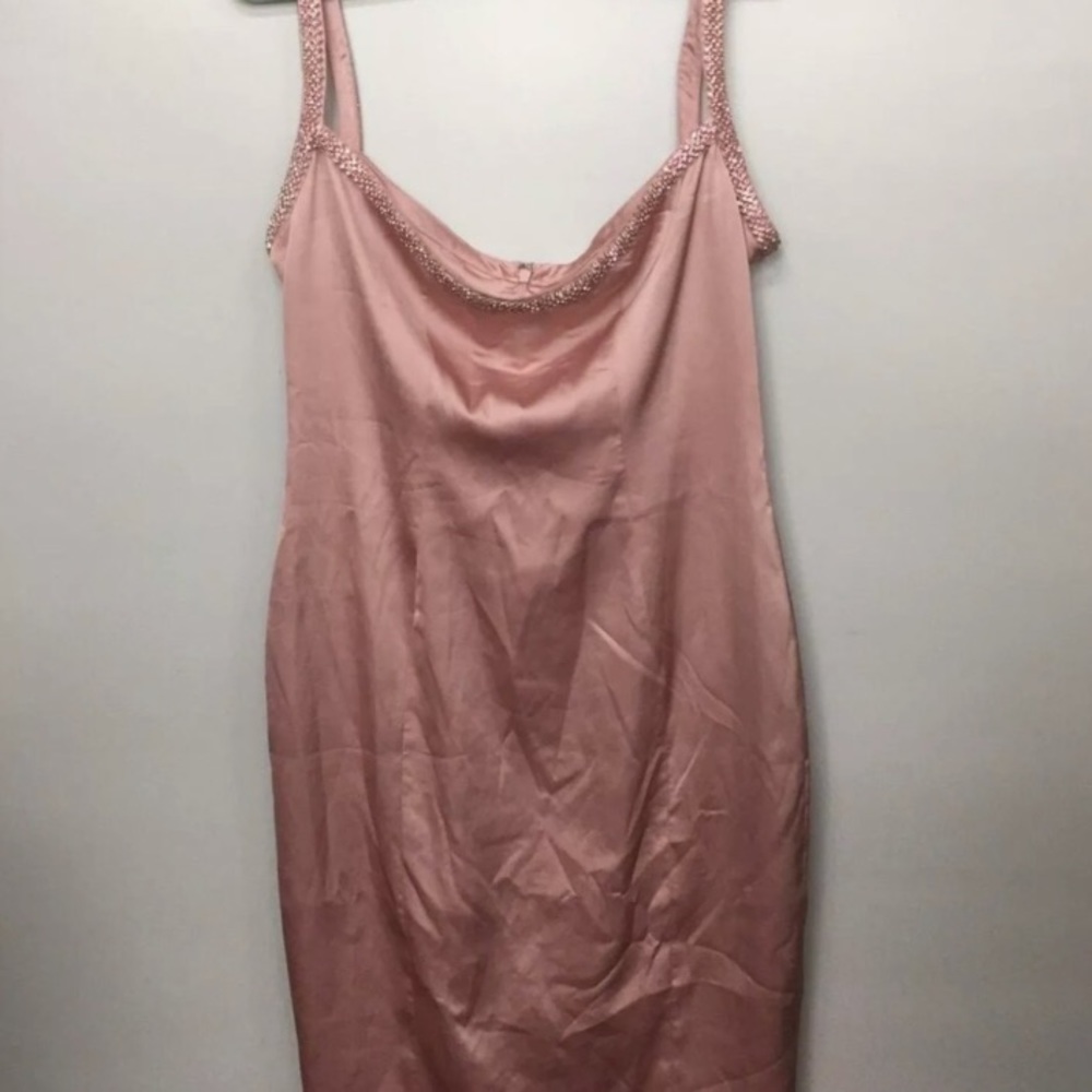 NWOT House of CB Camilla Pink Rhinestone Midi Dress - Picture 8 of 13